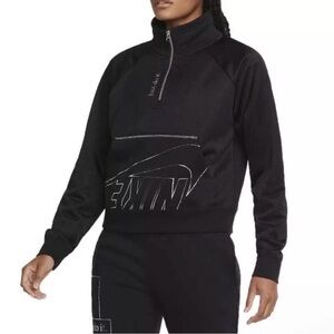 Nike Black Graphic Half-Zip Pullover